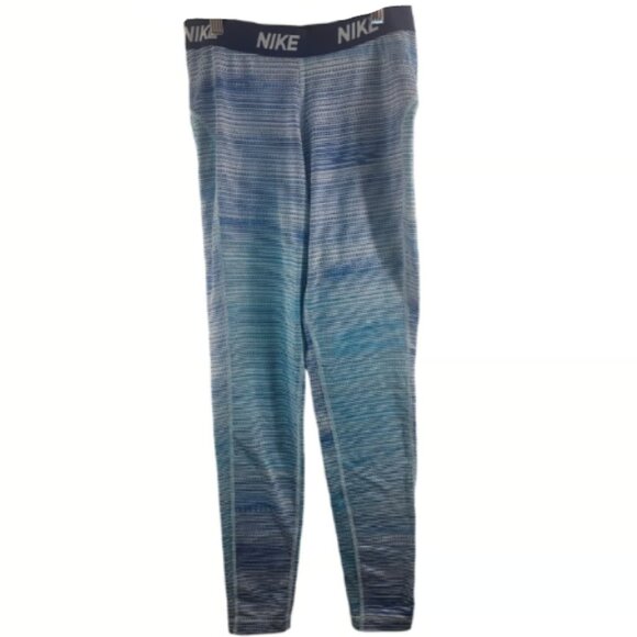 New Nike Dry Fit Hyperwarm Static Training Stripe Pattern Leggings - Picture 6 of 10